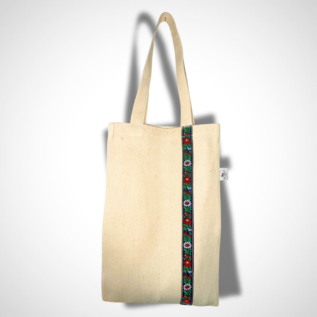 Weintasche mit mährischem Muster – Blau