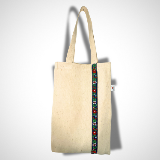 Weintasche mit mährischem Muster – Blau